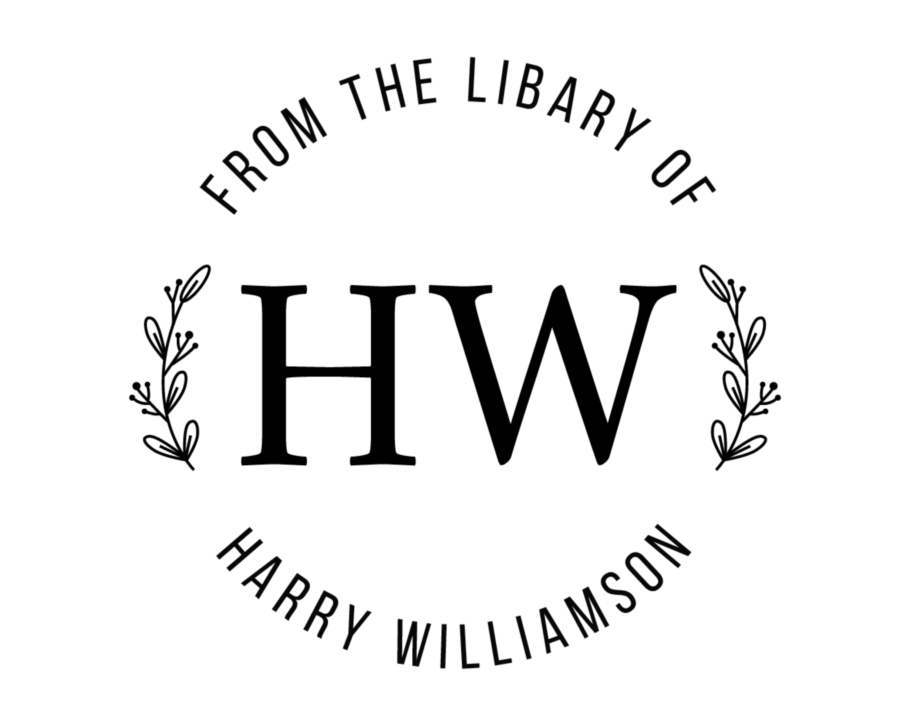 Personalized Book Stamp Self Inking - RNDBK-39