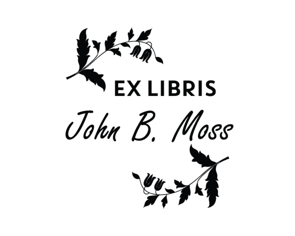 Personalized Book Stamp Wood Handle - RNDBK-40