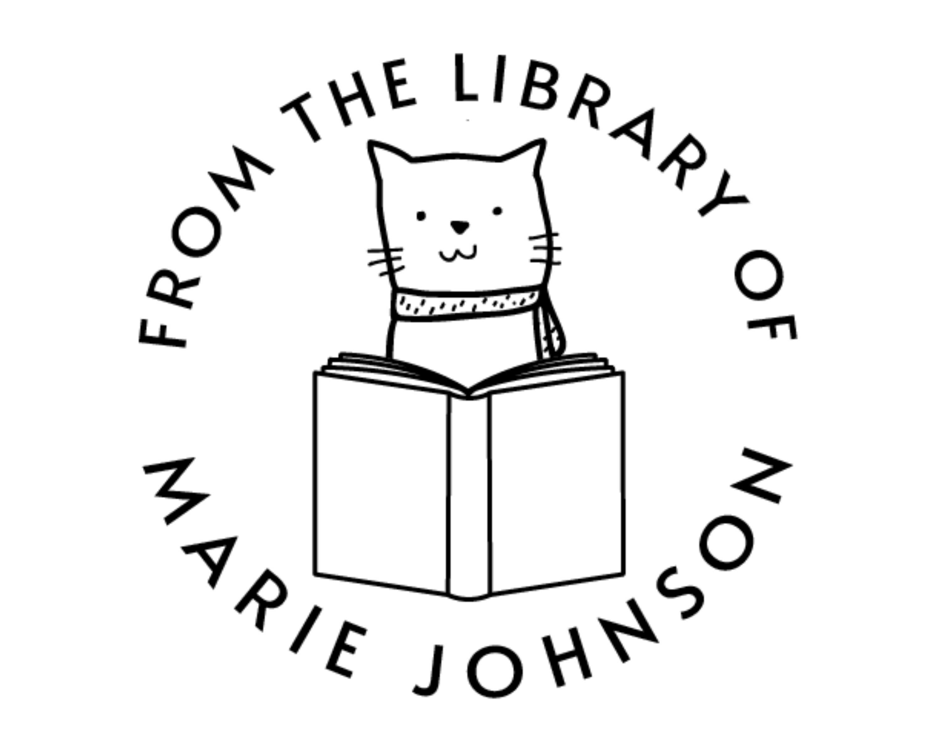 Personalized Book Self Ink Stamp - RNDBK-6