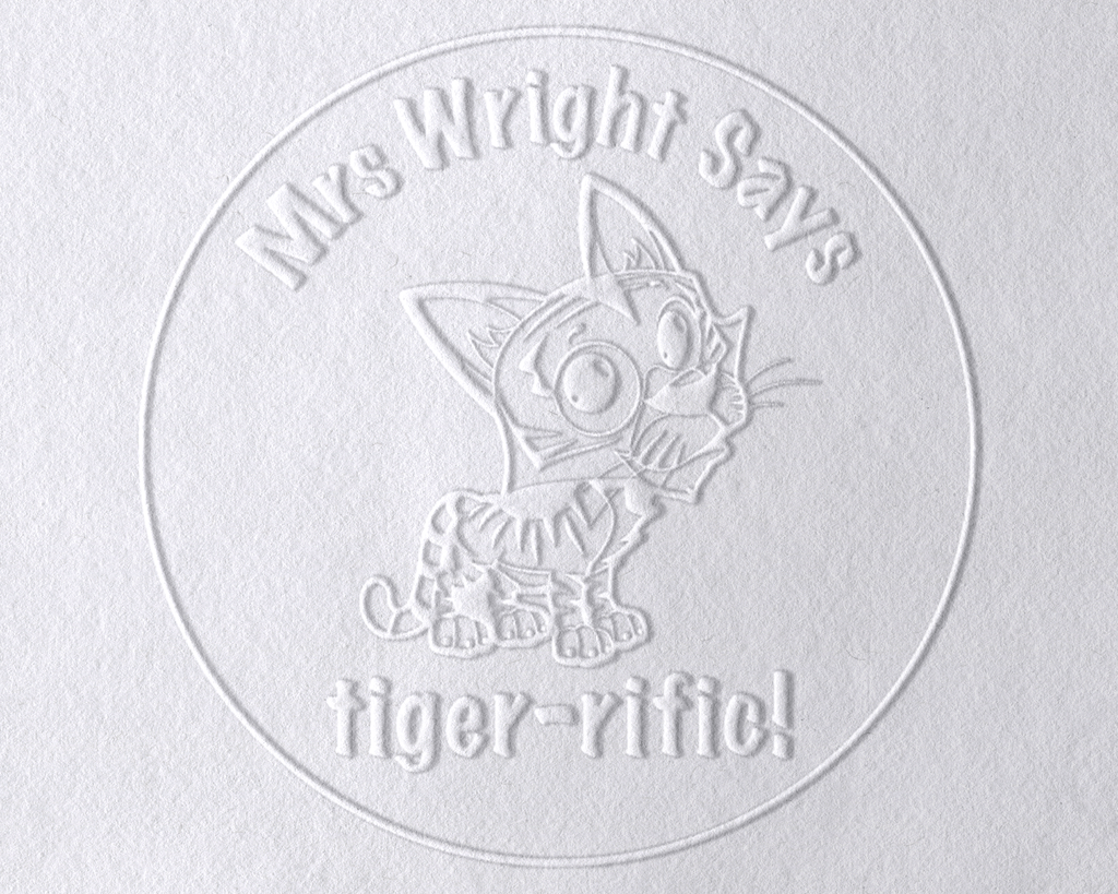 Animal Themed Personalized Book Embosser - ROUND-TCH-9