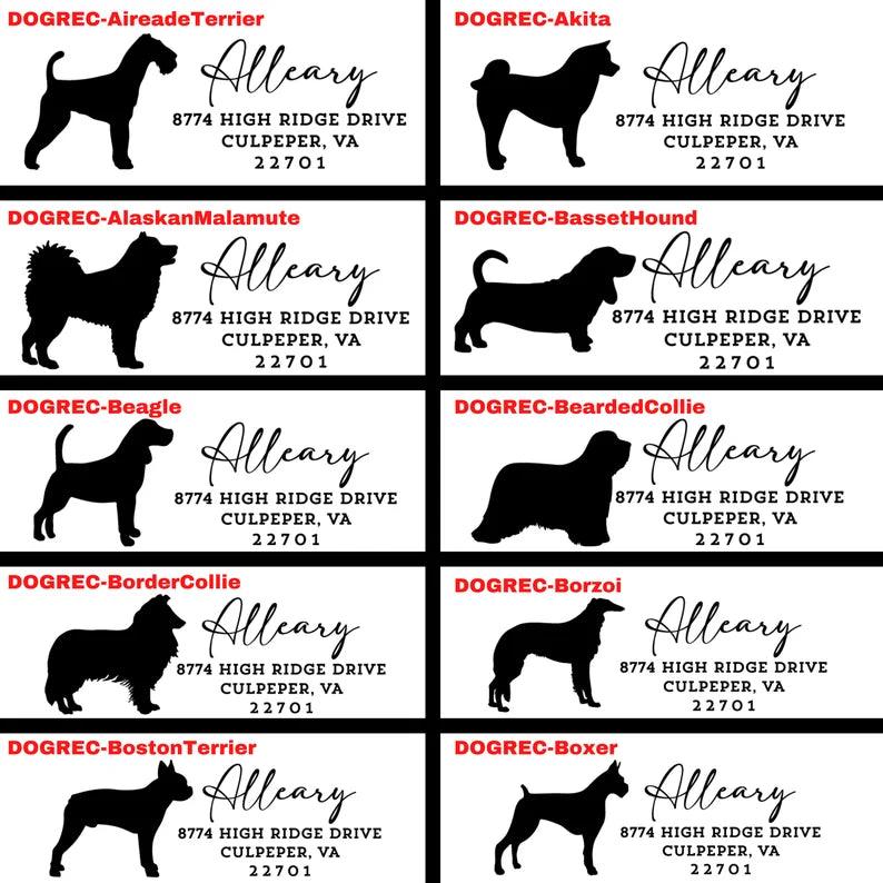 Self Inking Return Address Stamps | Dog