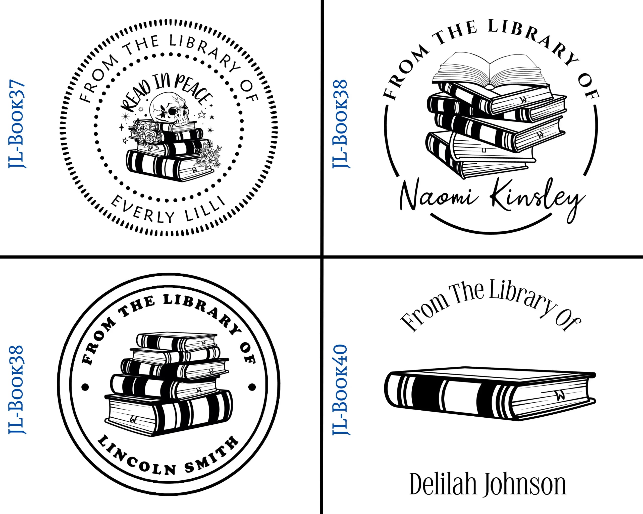 Wooden Round Book Stamps