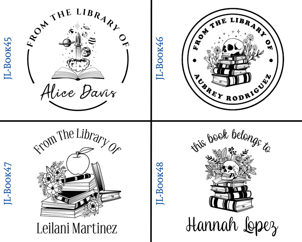 Round Self Inking Book Stamps