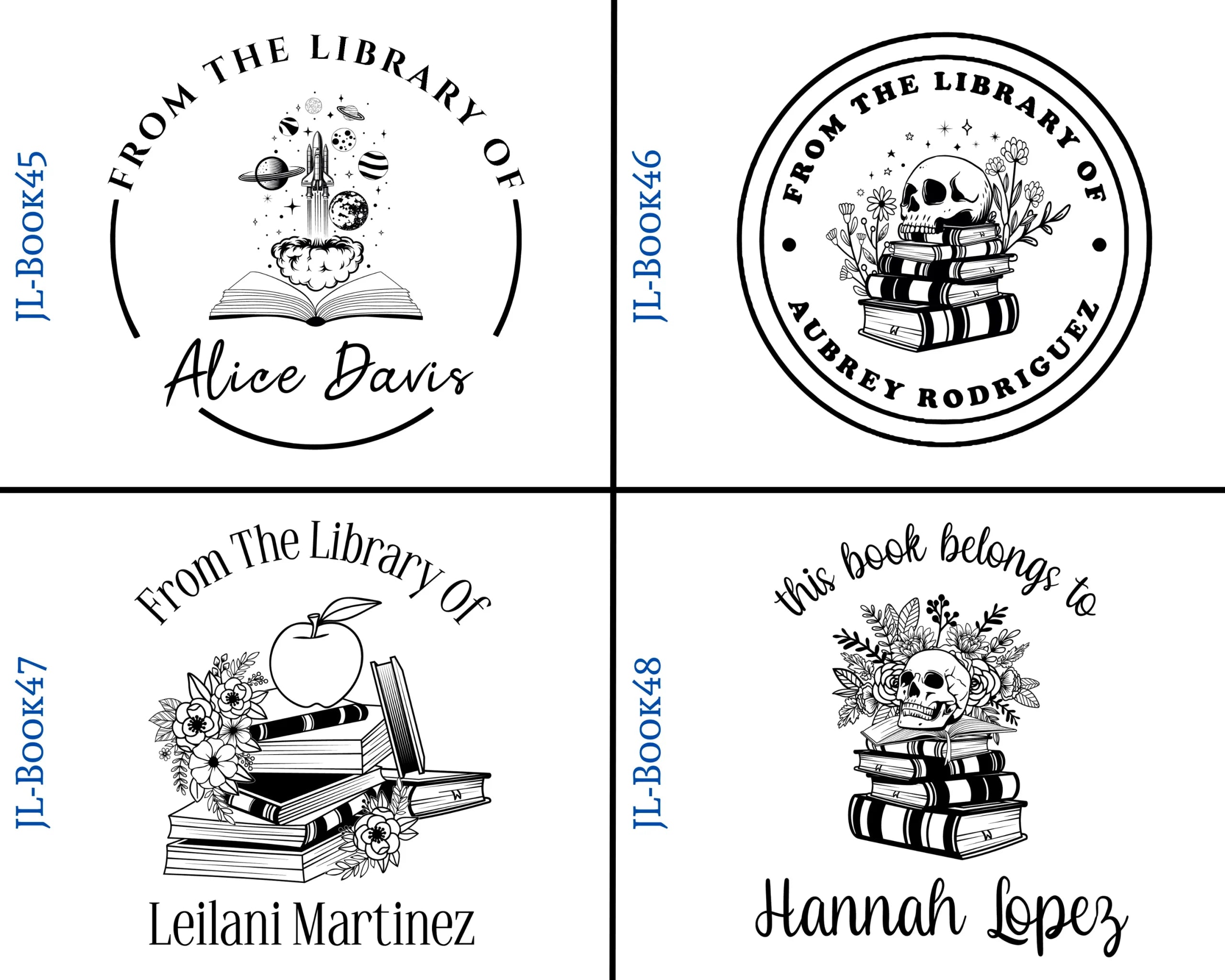 Round Self Inking Book Stamps