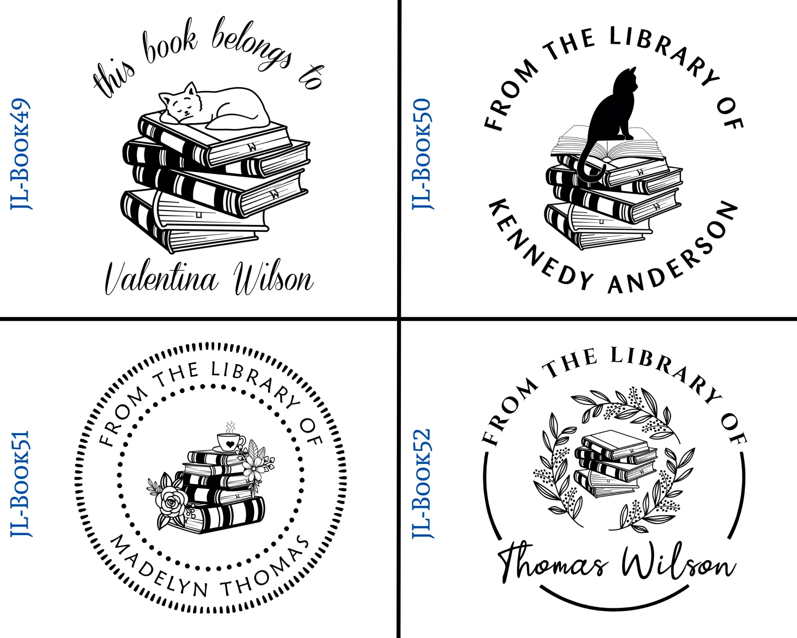 Round Self Inking Book Stamps