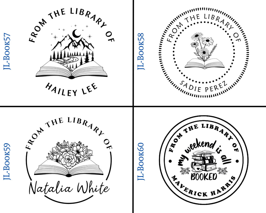 Round Self Inking Book Stamps