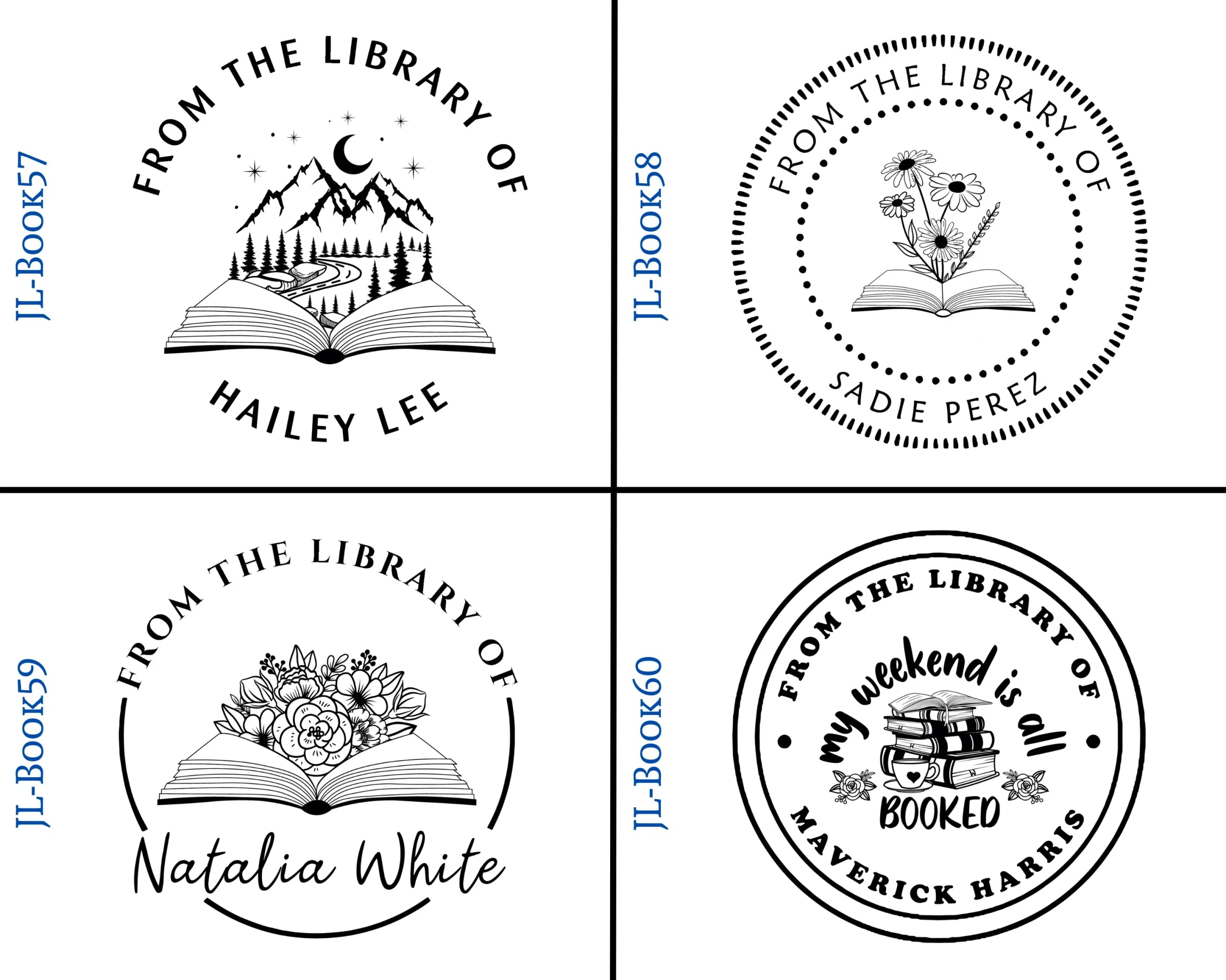 Wooden Round Book Stamps