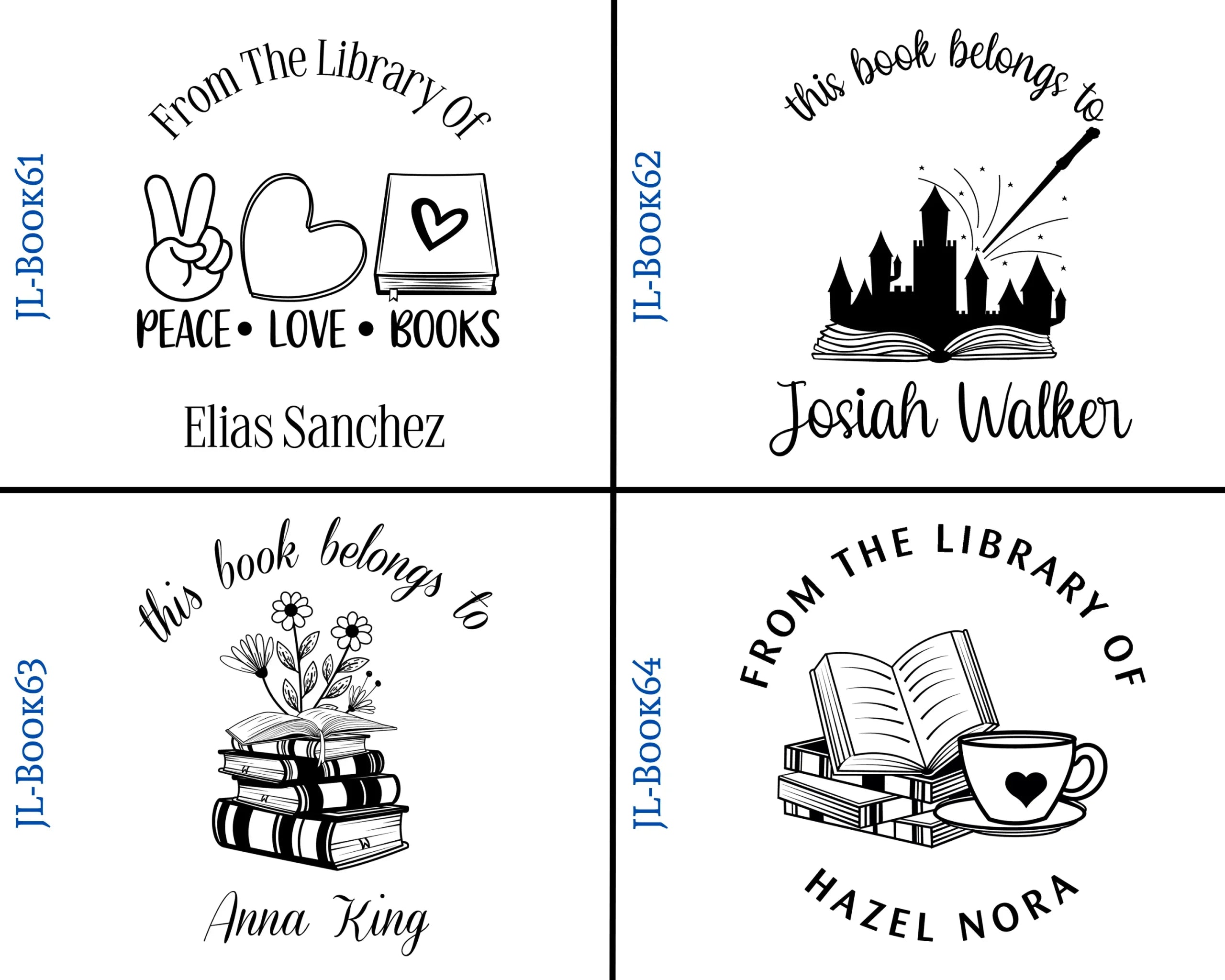 Wooden Round Book Stamps