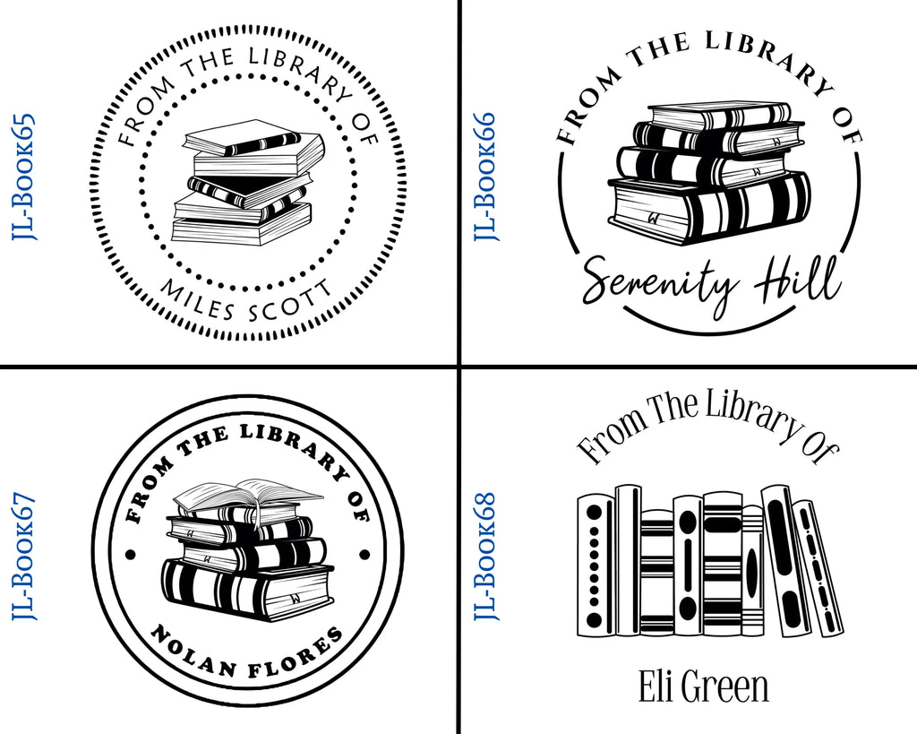 Round Self Inking Book Stamps