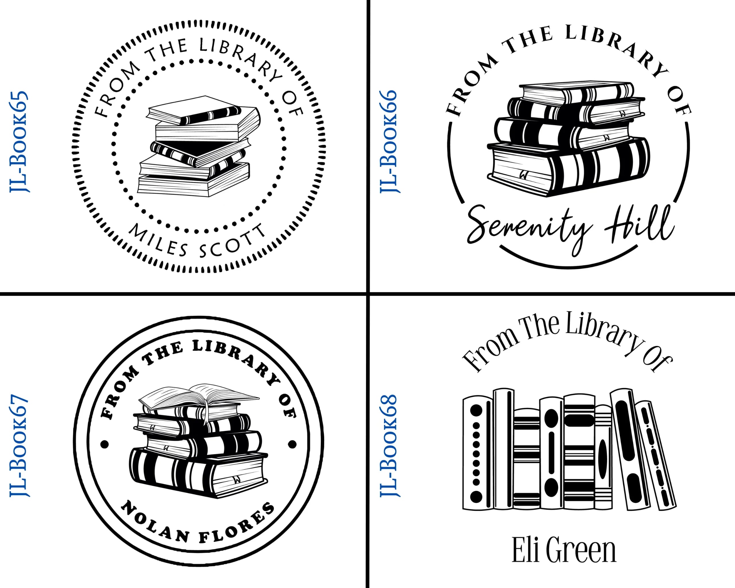 Wooden Round Book Stamps