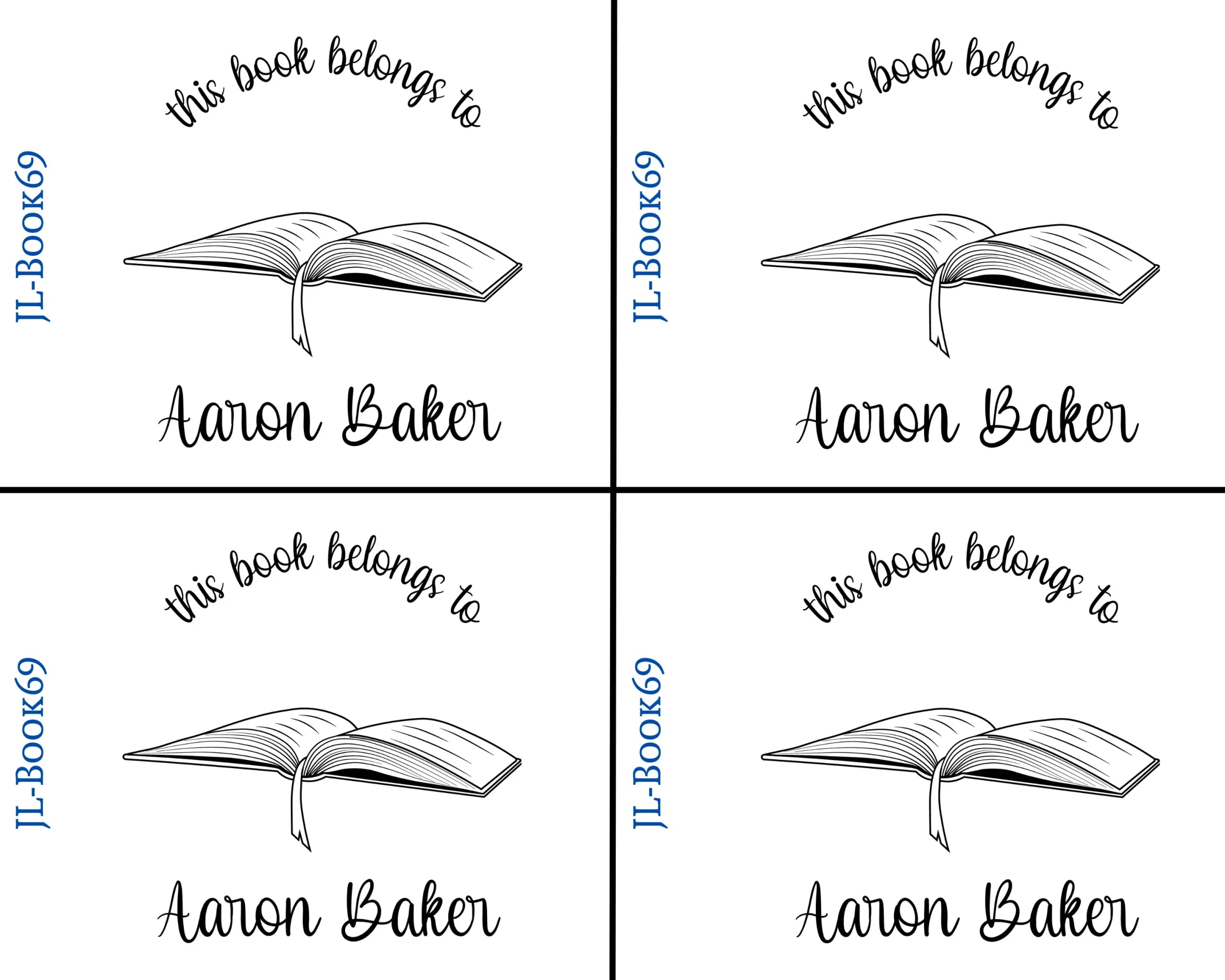 Round Self Inking Book Stamps