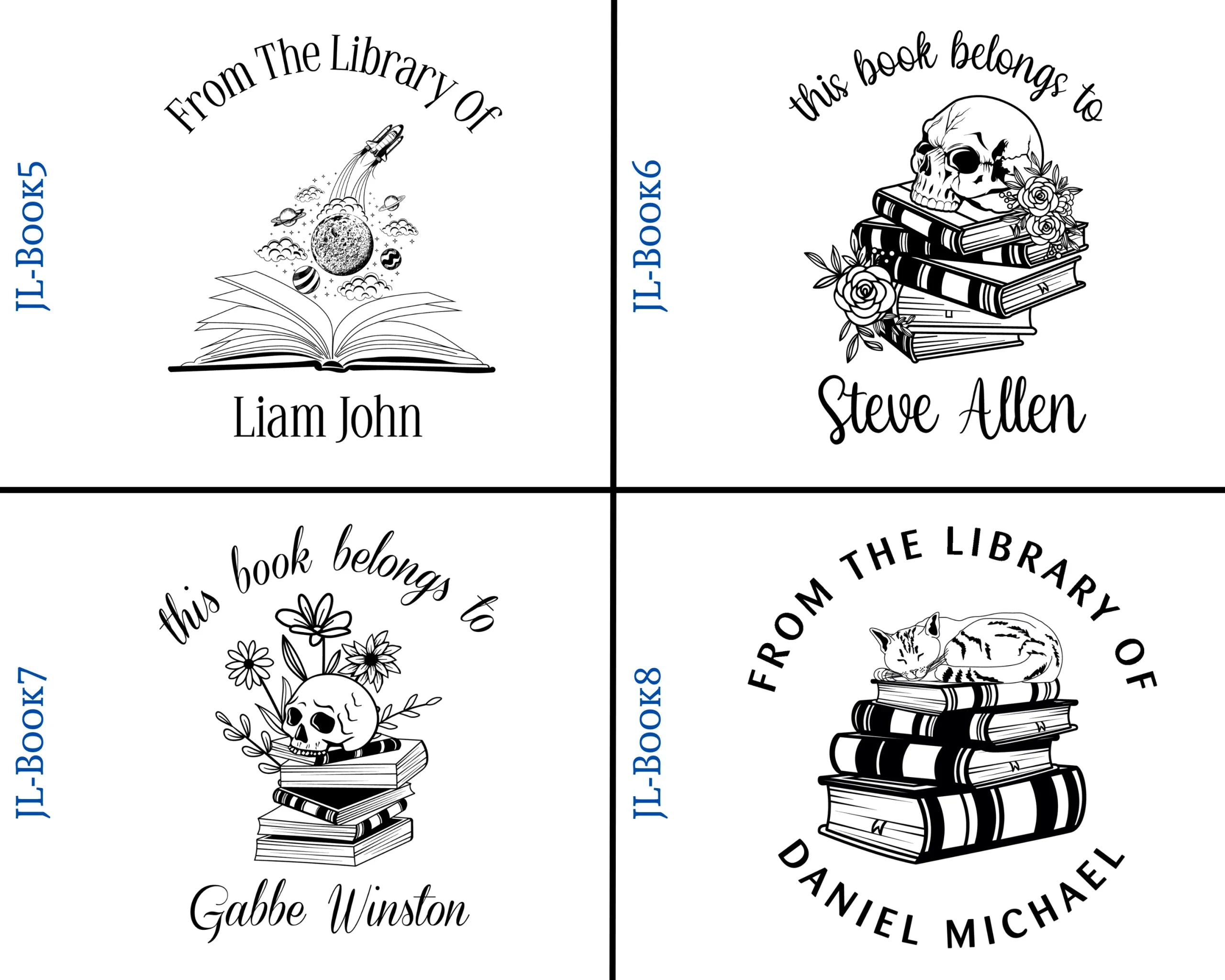 Wooden Round Book Stamps