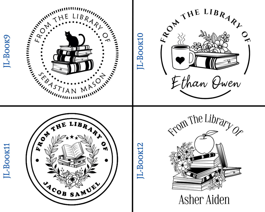 Round Self Inking Book Stamps