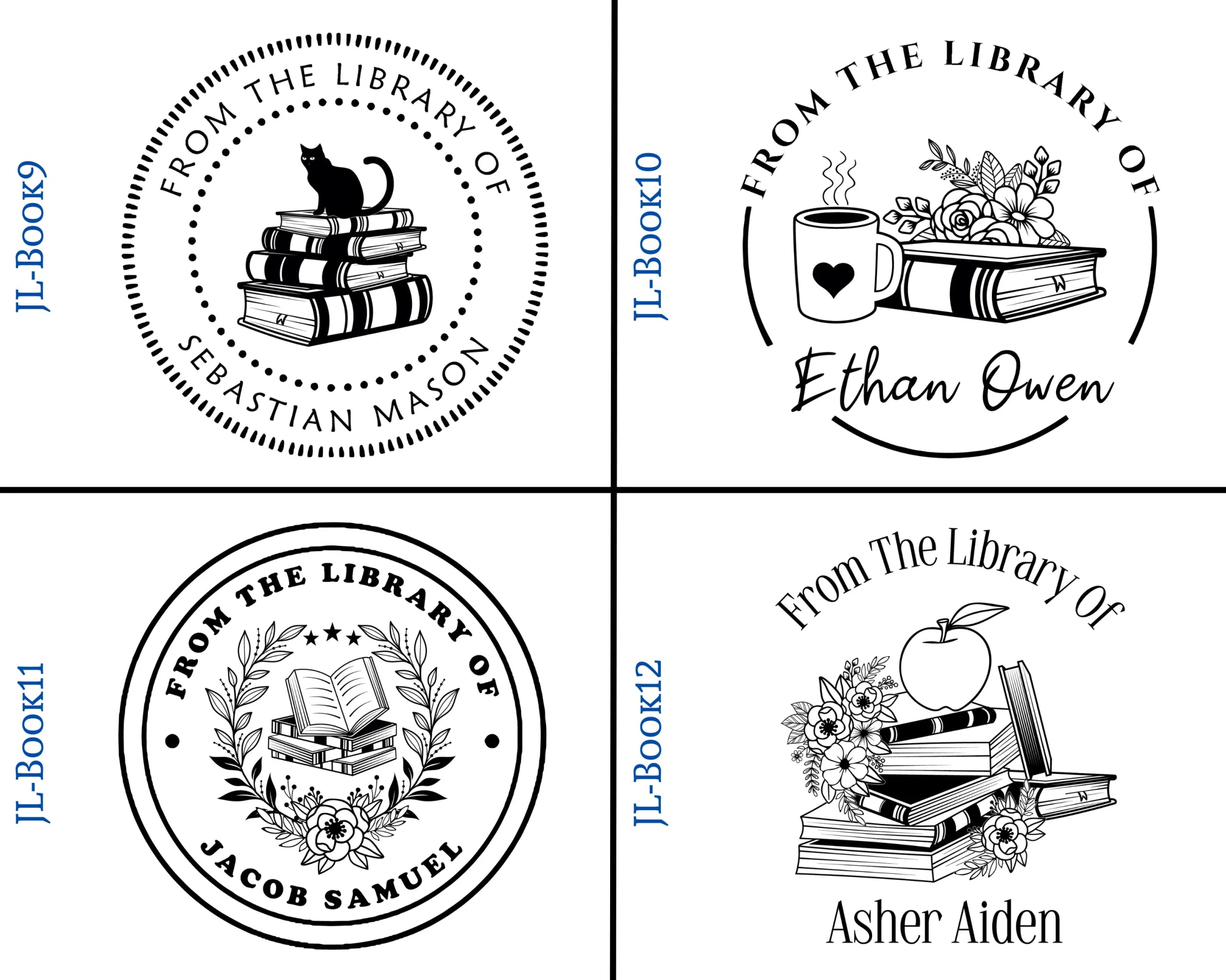 Wooden Round Book Stamps