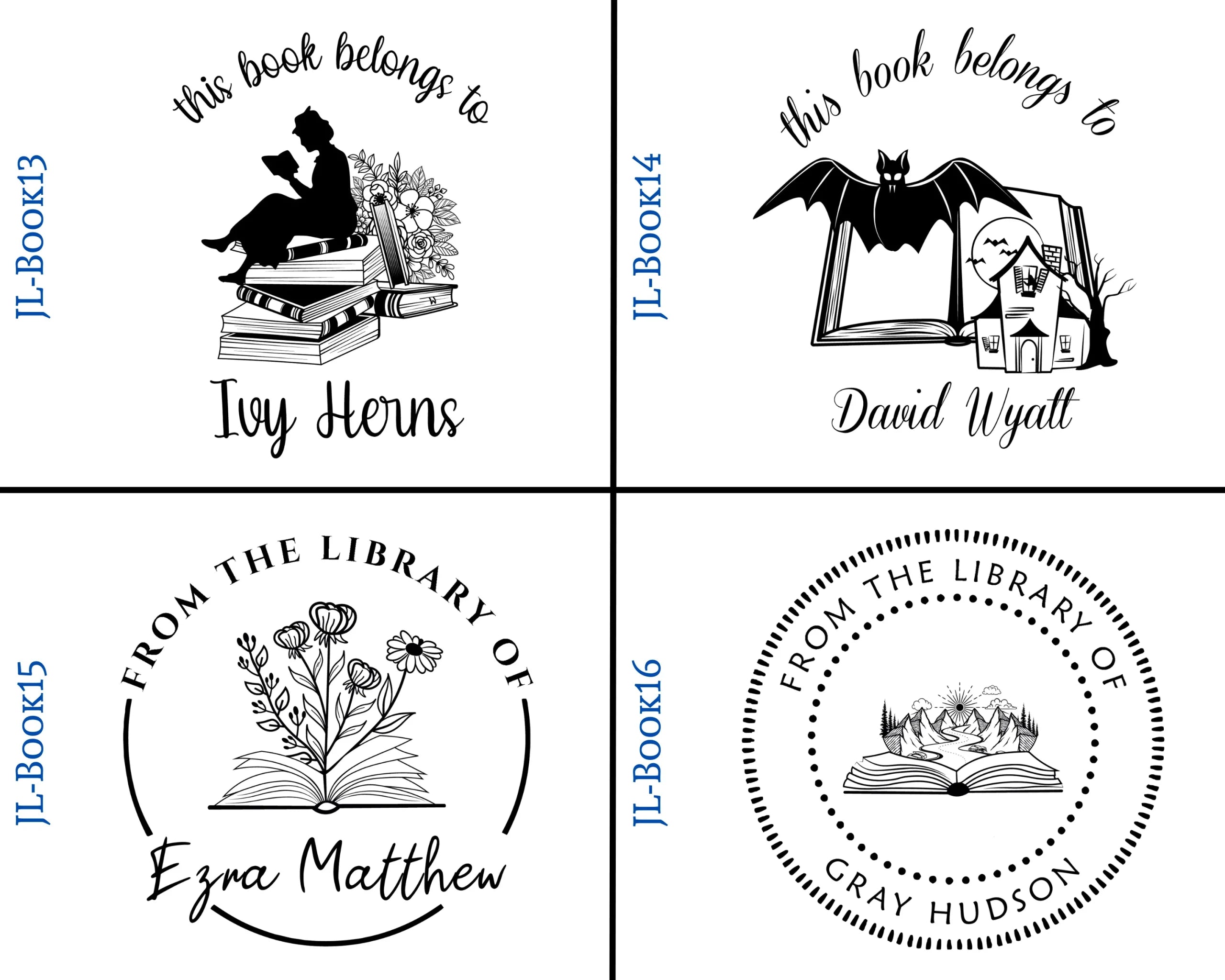 Wooden Round Book Stamps