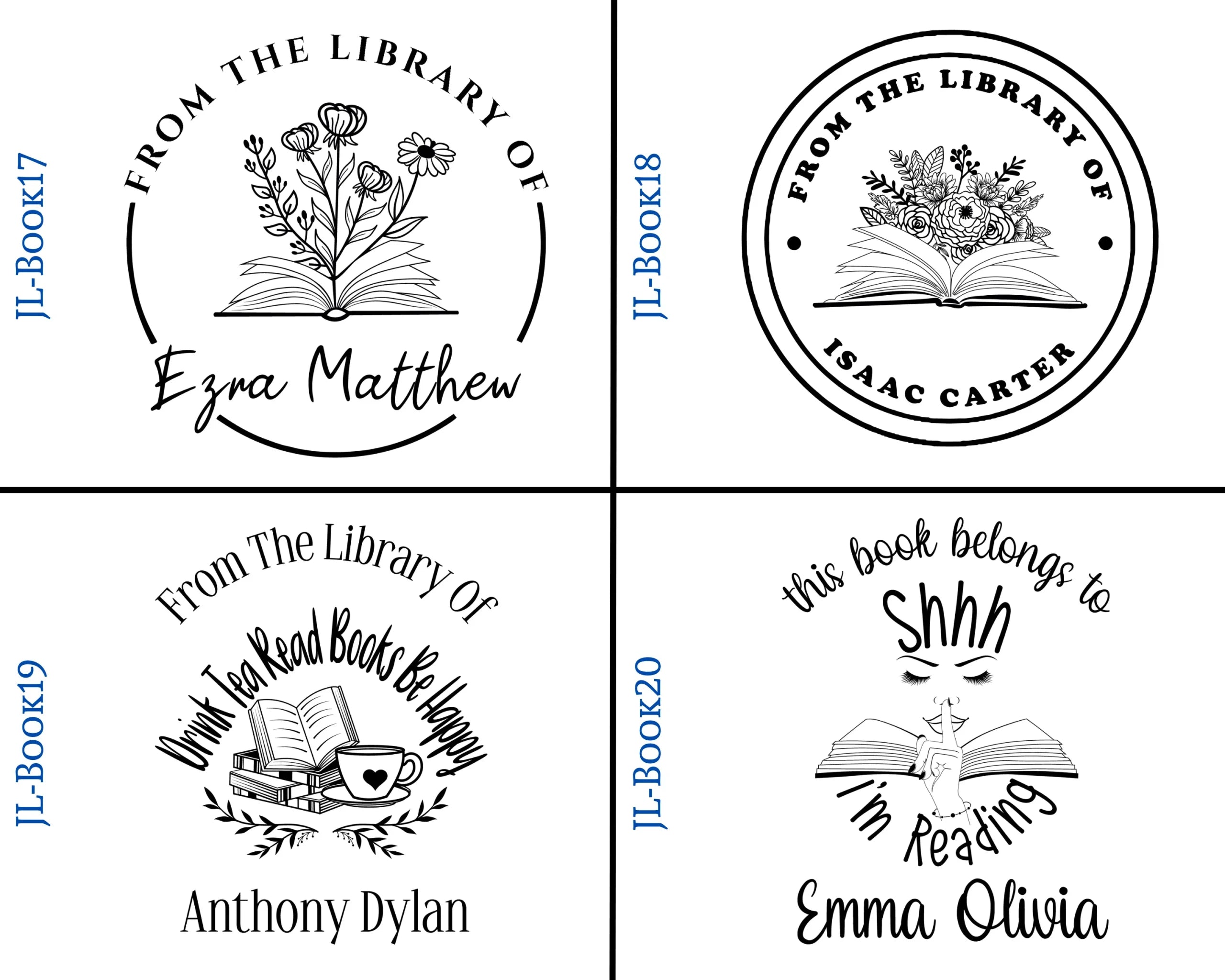 Wooden Round Book Stamps