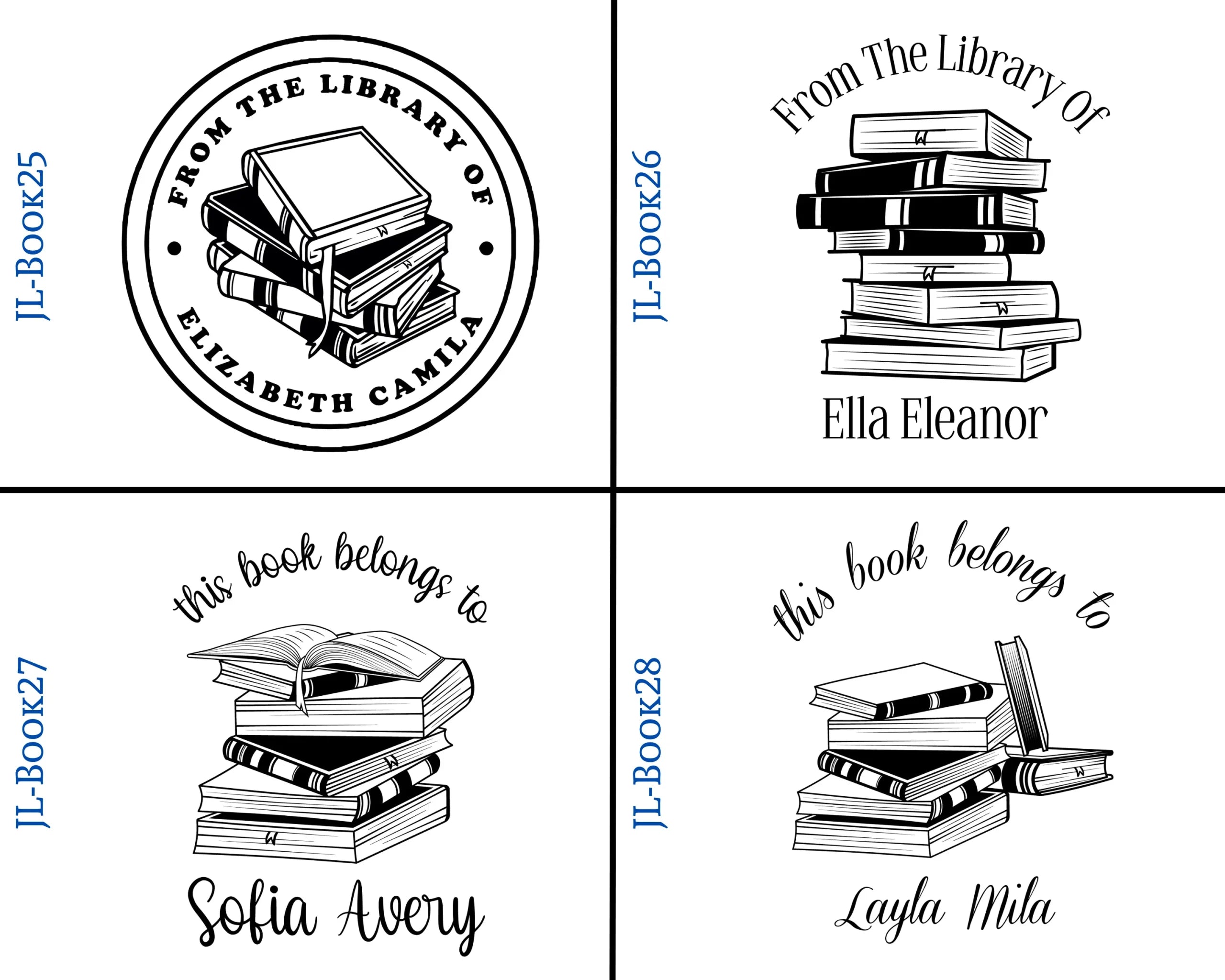 Wooden Round Book Stamps