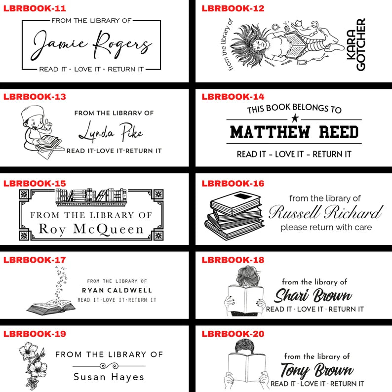 Custom Self Inking Book Stamp | LBRBOOK