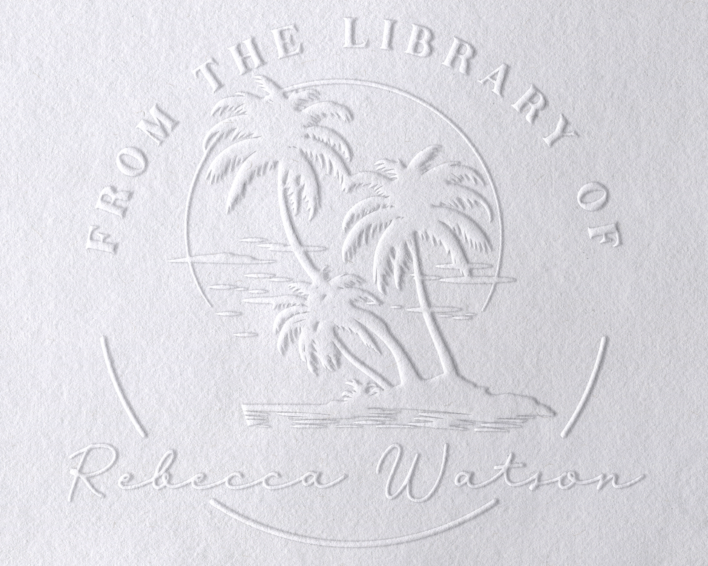 Beach Personalized Book Embosser - STF-6