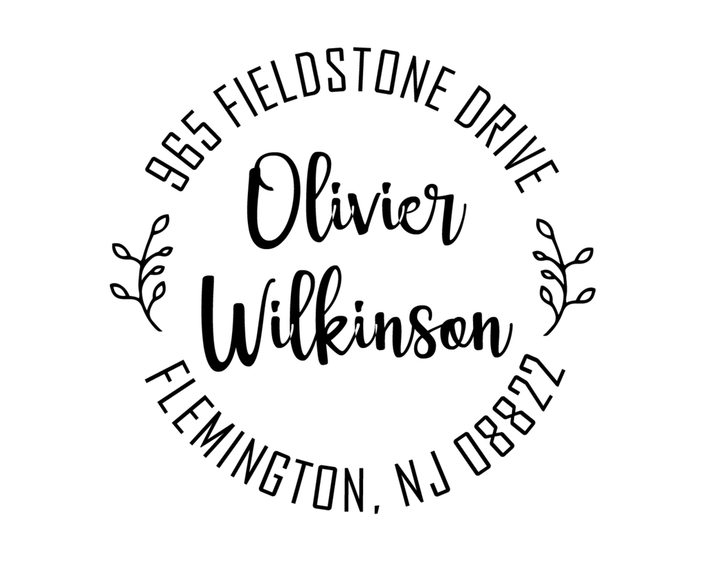 Personalized Book Stamp Self Inking - ScriptMonogram4