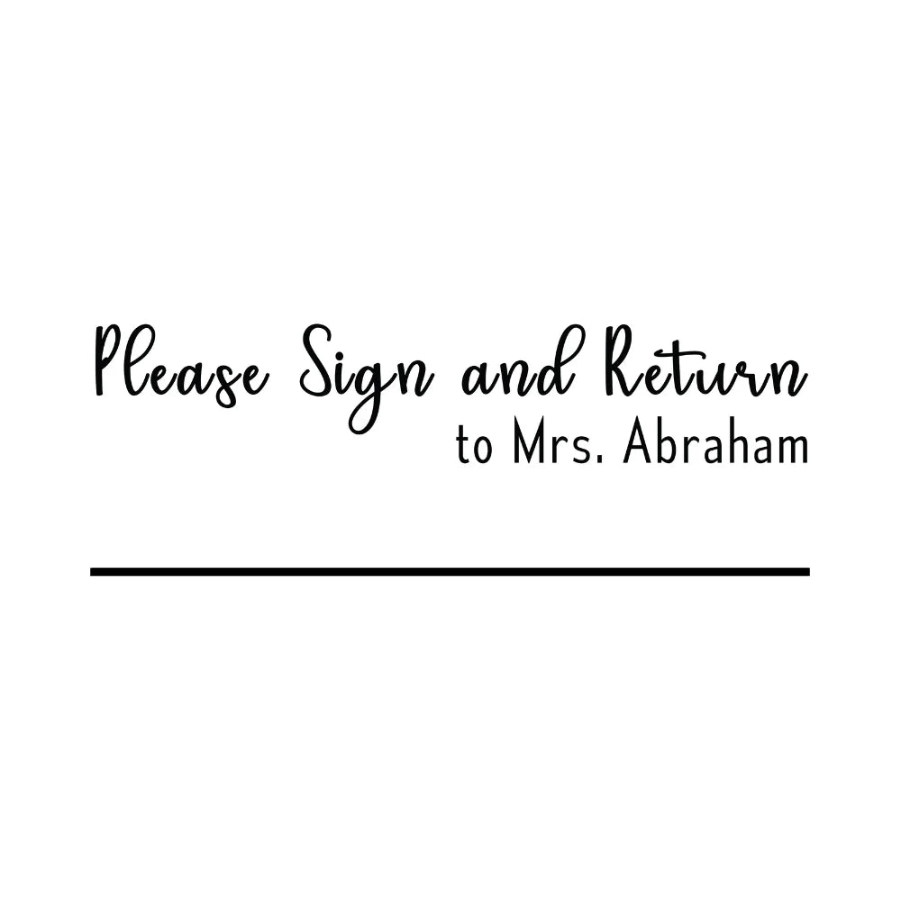 Wood Handle Teacher Sign and Return Stamps