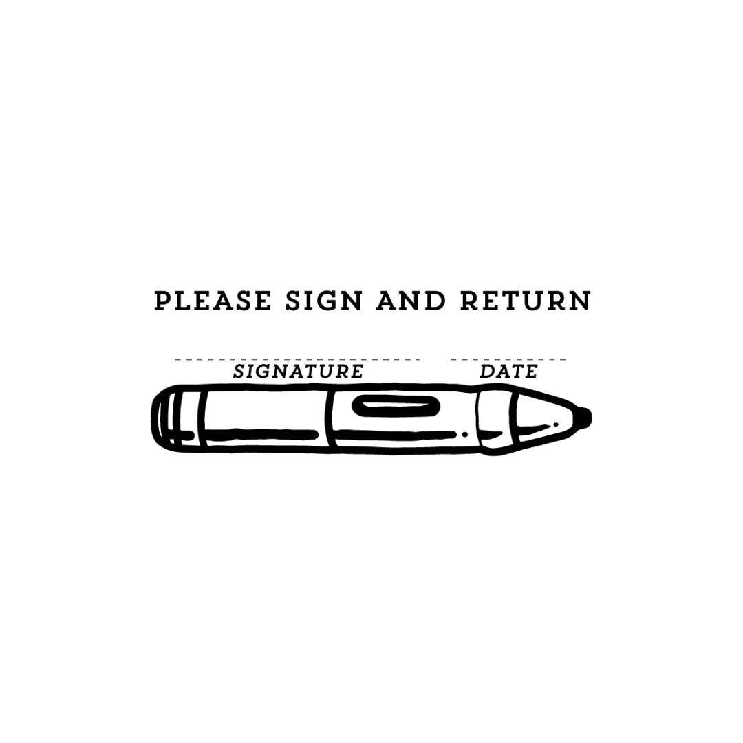 Signature Rectangle Teacher Stamp