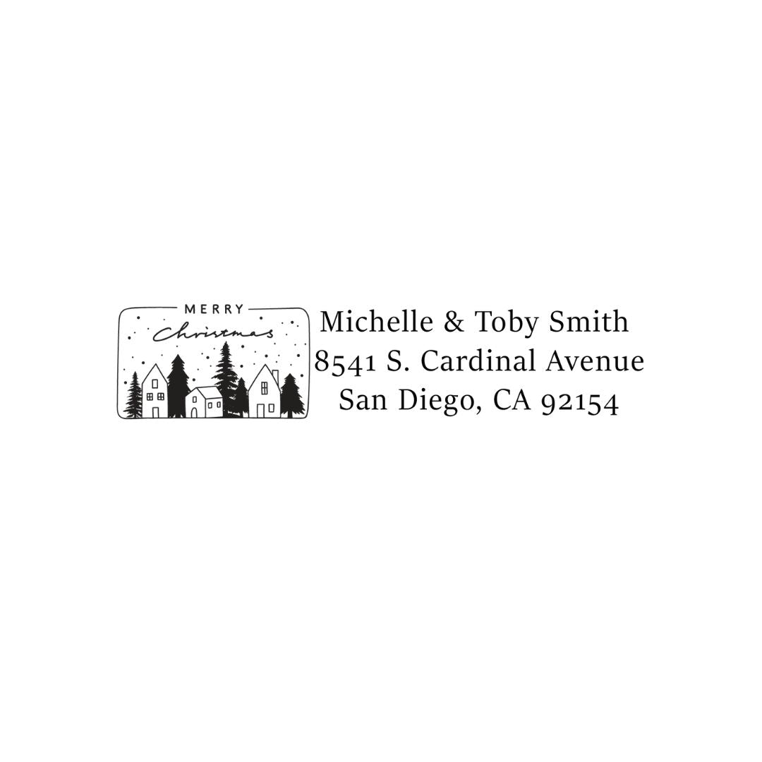 Smith Christmas Address Stamp