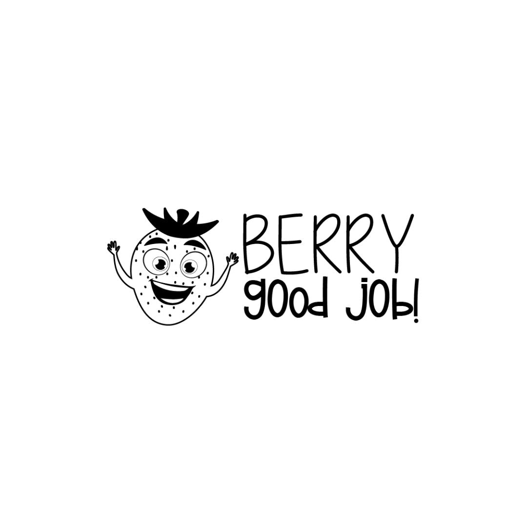 Strawberry Rectangle Teacher Stamp