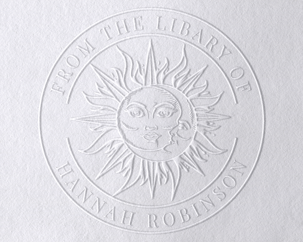 Personalized Book Embosser - Sun and moon