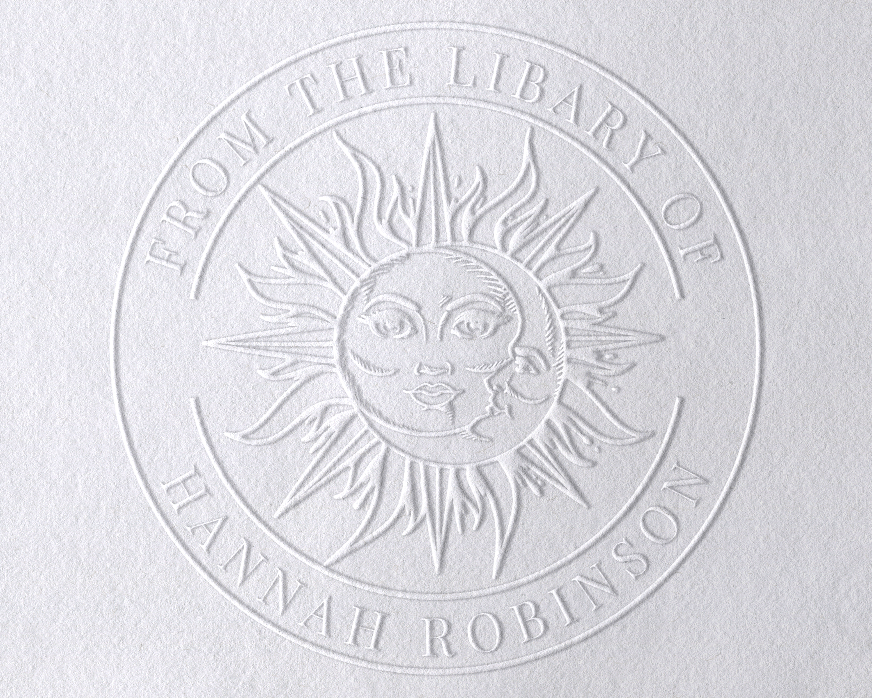 Personalized Book Embosser - Sun and moon