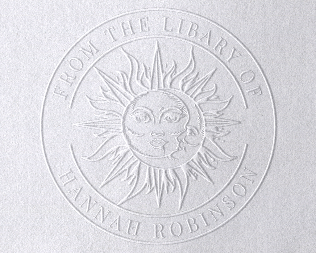 Sun and moon Personalized Book Embosser