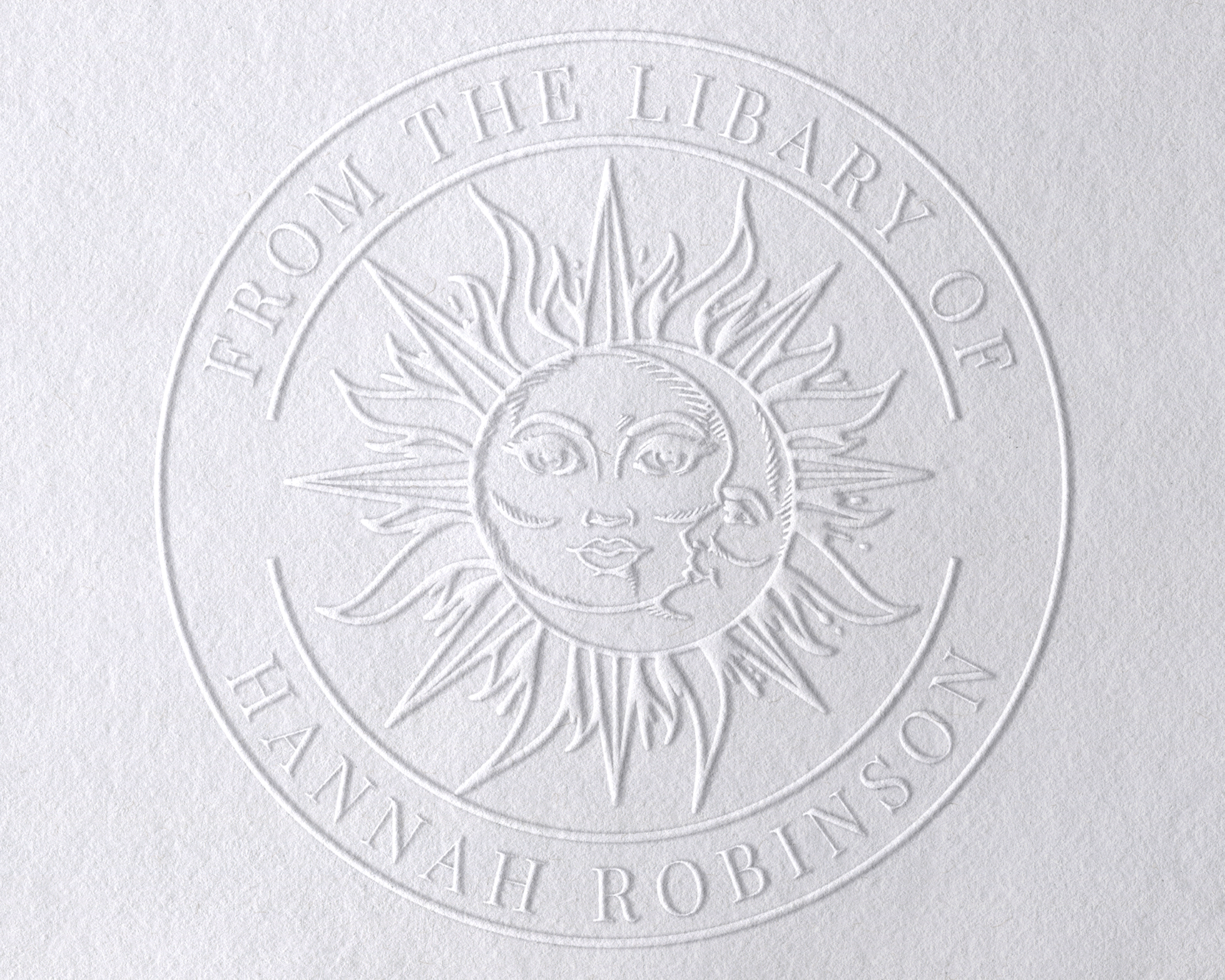 Sun and moon Personalized Book Embosser