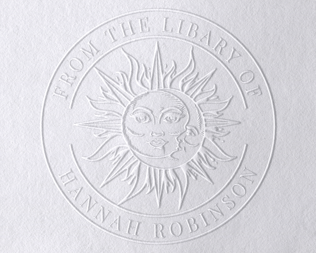Personalized Book Embosser - Sun and moon