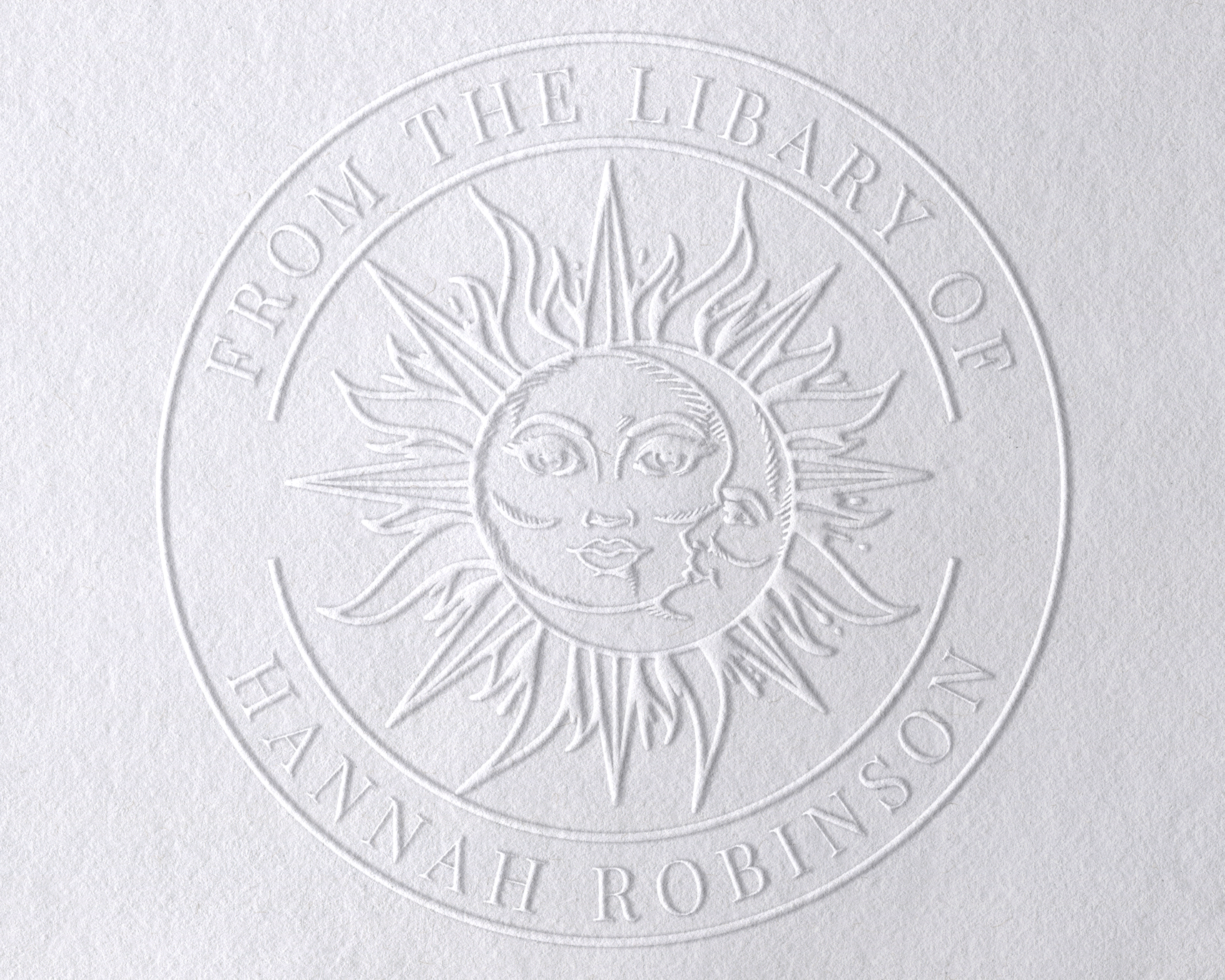 Personalized Book Embosser - Sun and moon