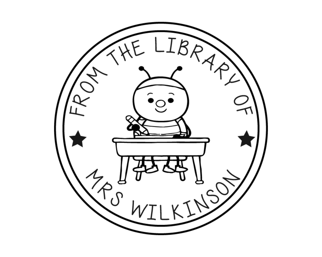 Personalized Book Self Ink Stamp - TLBUGDESK