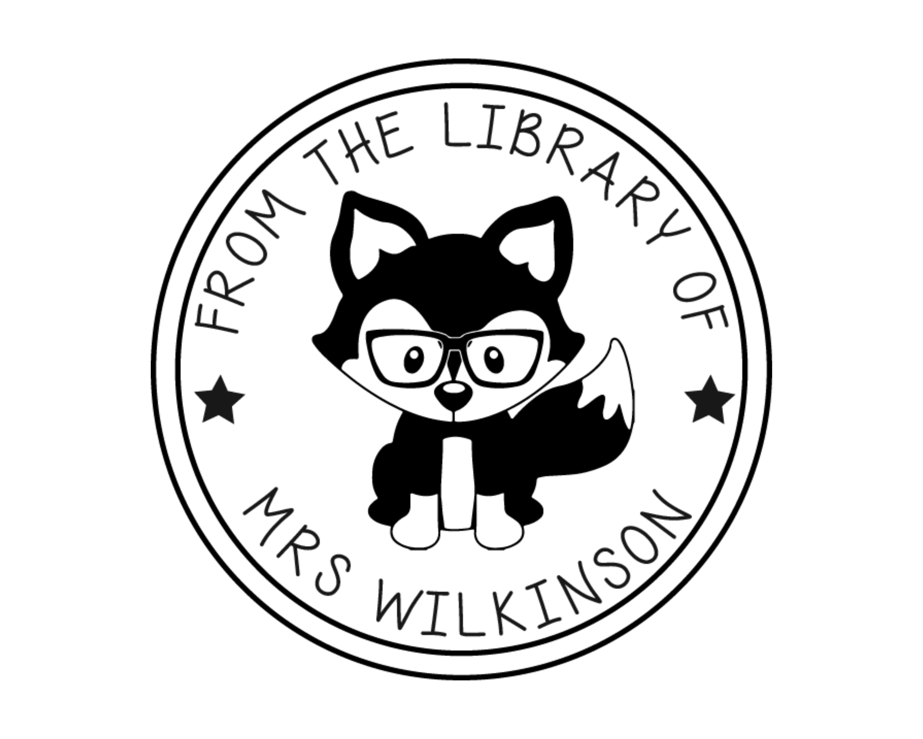 Personalized Book Self Ink Stamp - TLFOXGLAS