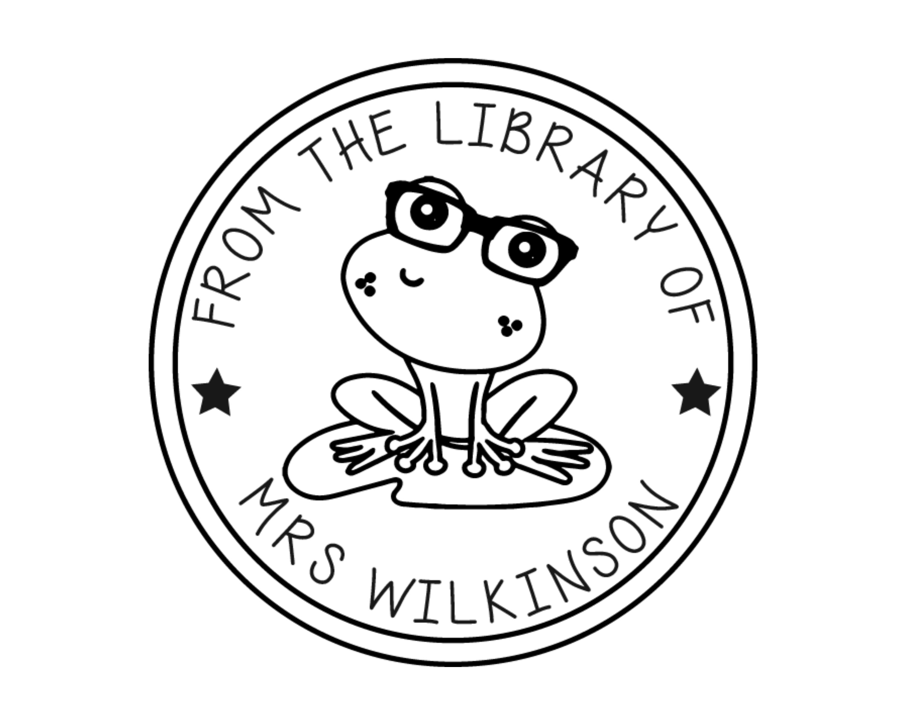 Personalized Book Self Ink Stamp - TLFROGLIL