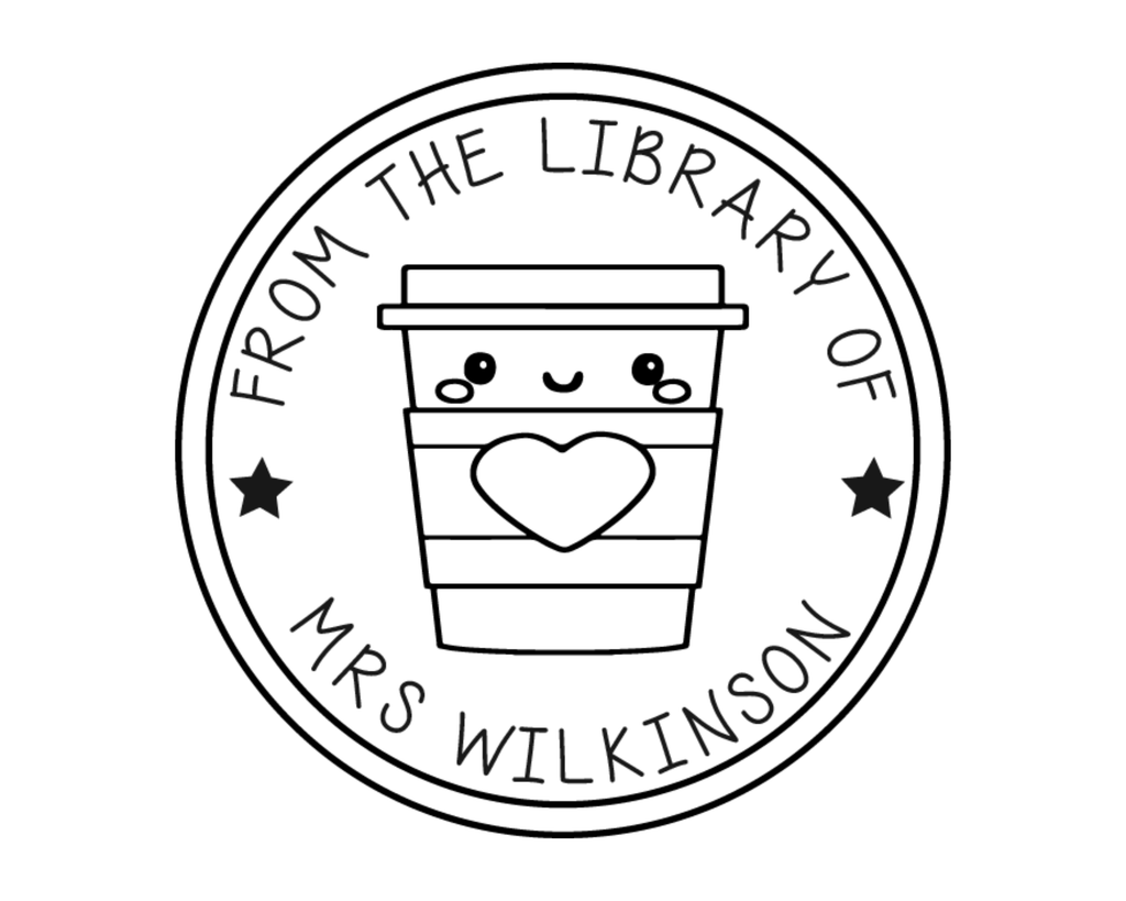 Personalized Book Wooden Handle Stamp - TLHEARTCOF