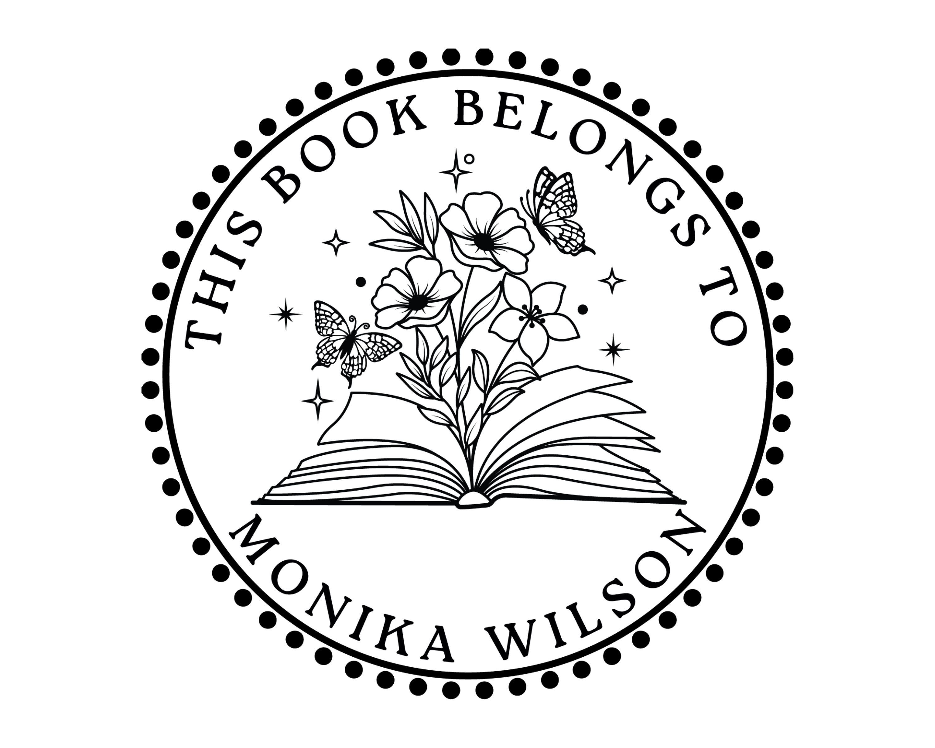 Personalized Book Self Ink Stamp - TOL-2