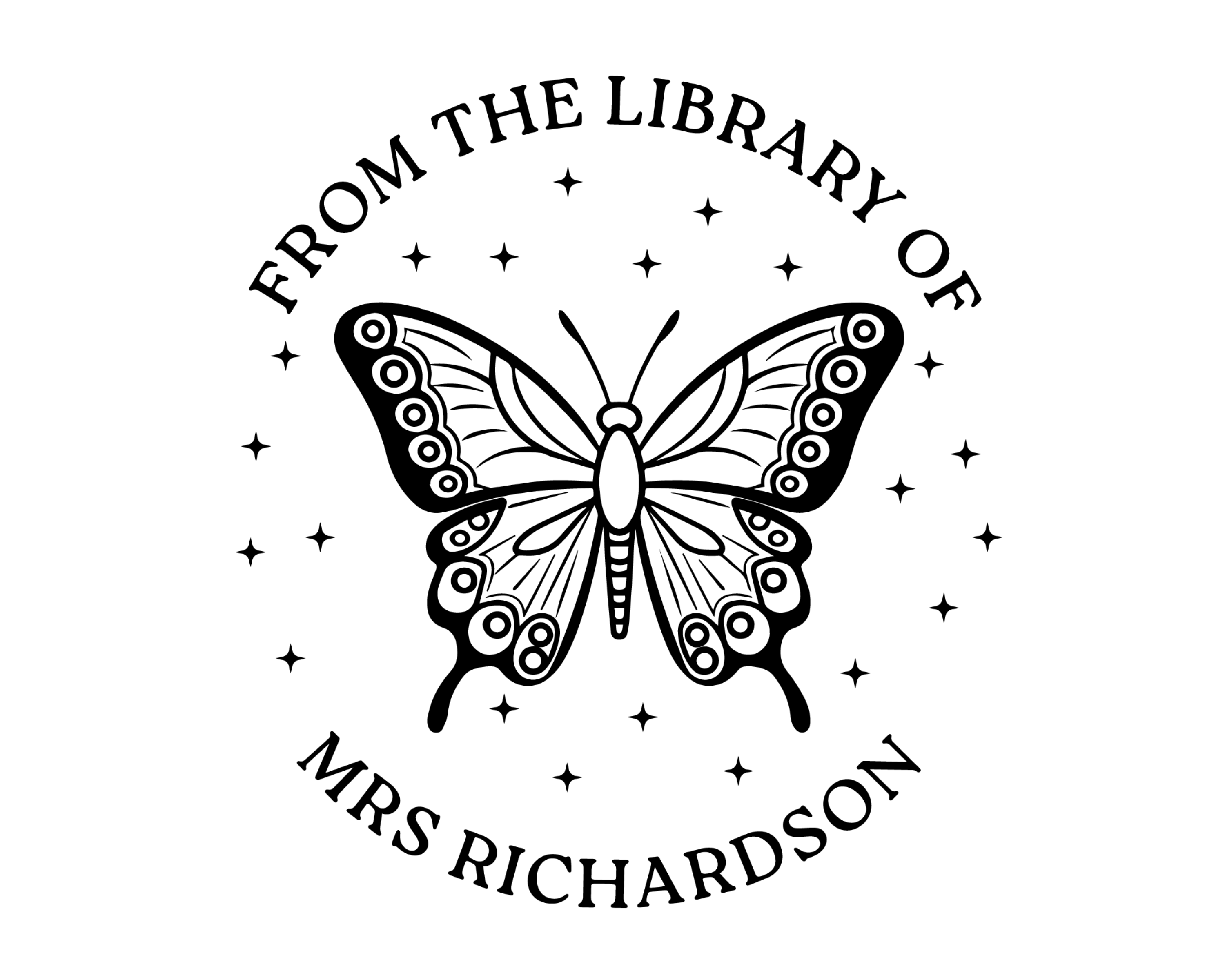 Personalized Book Wooden Handle Stamp - TOL-3