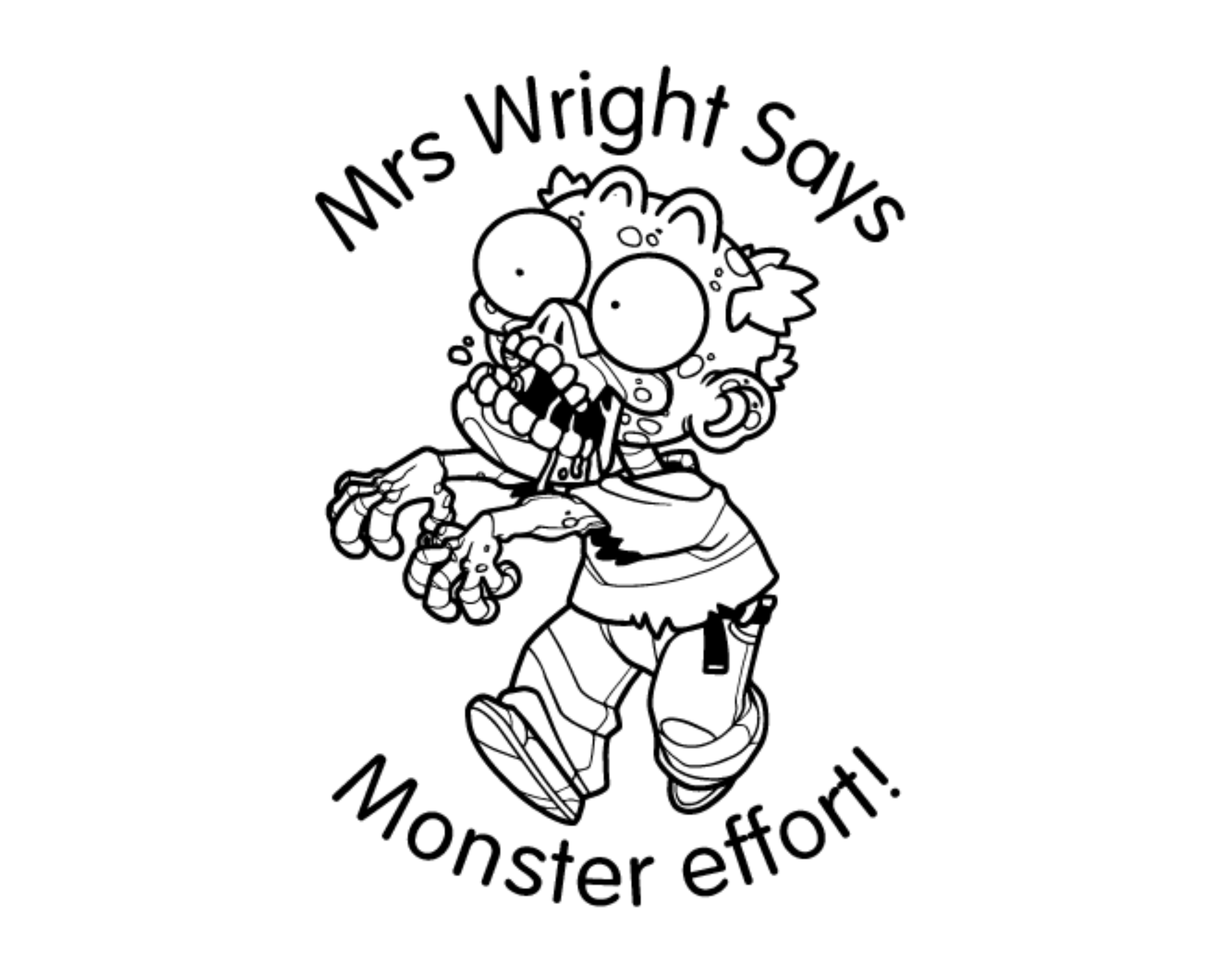 Personalized Book Wooden Handle Stamp - TZRND - MONSTER