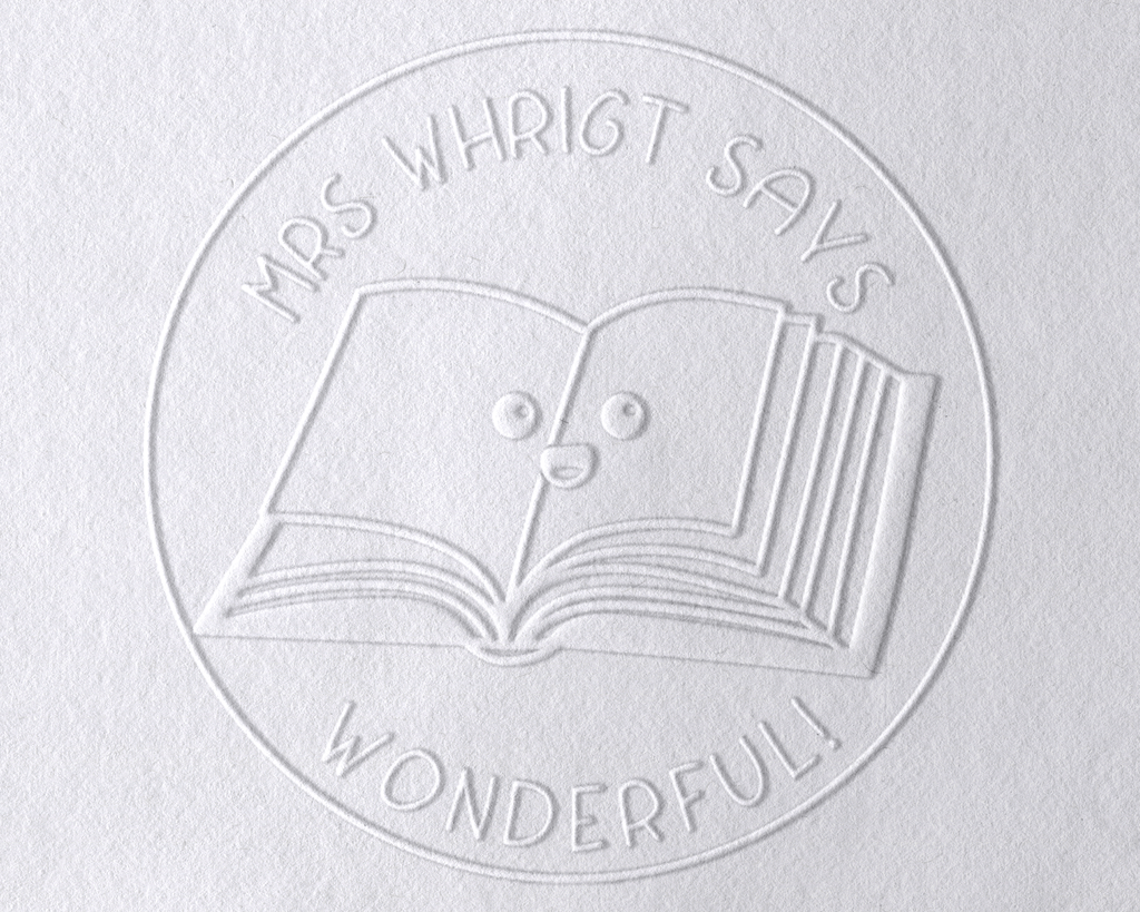 Reading Book Personalized Book Embosser - TZRND - WONDERFUL