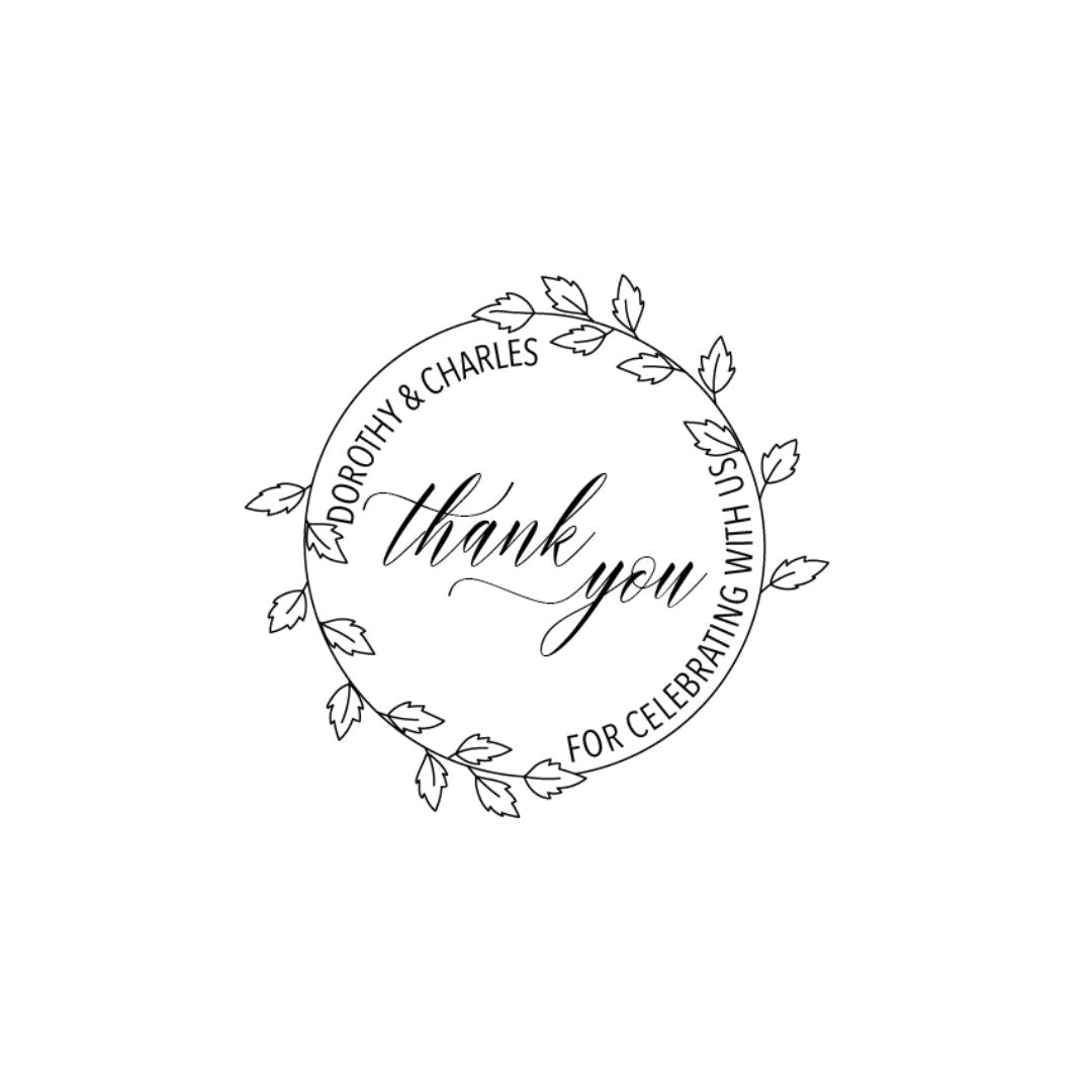 Thanks For Celebrating With Us Stamp