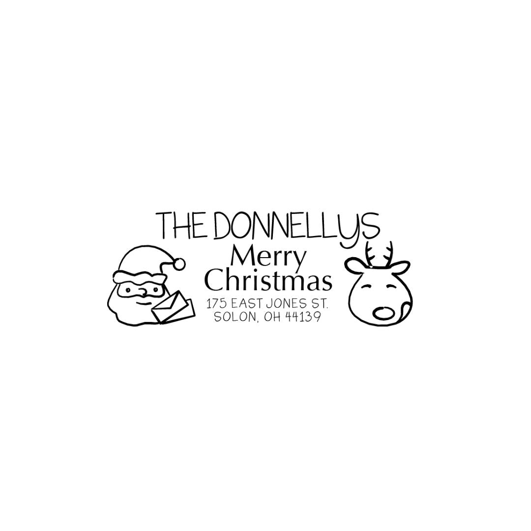 The Donnellys Christmas Address Stamp
