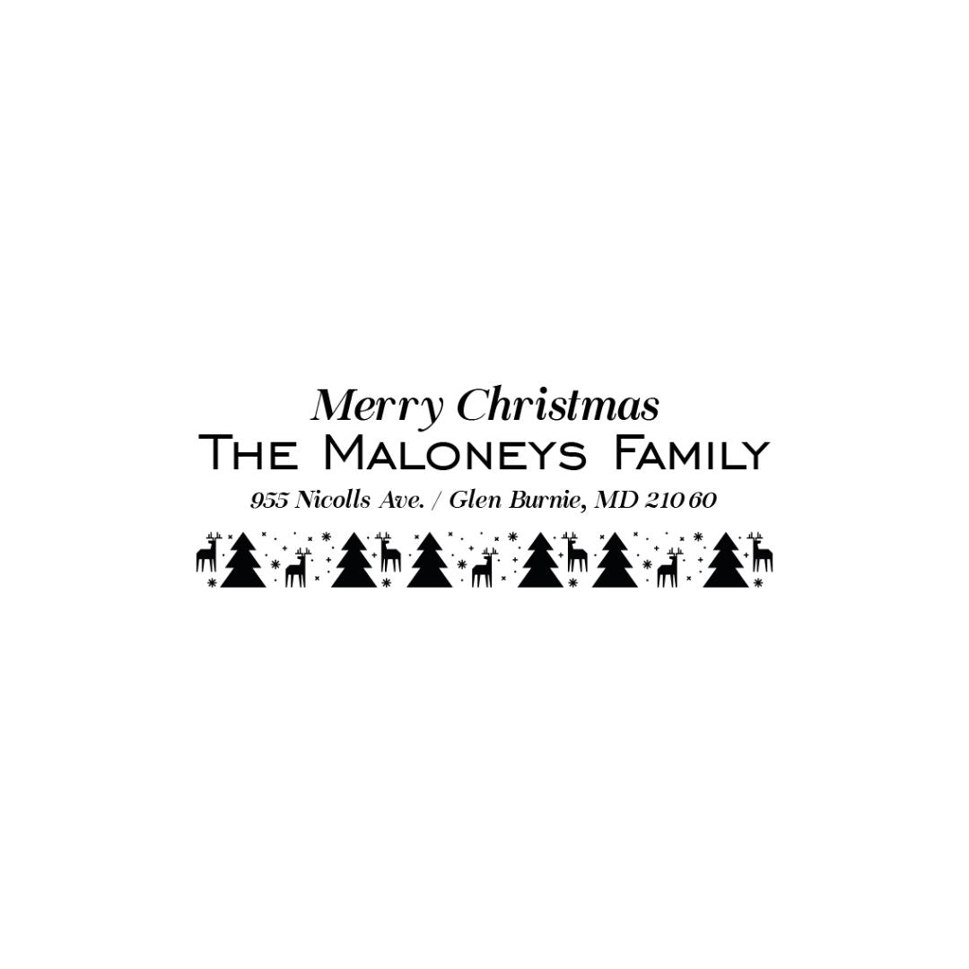 The Maloneys Christmas Address Stamp