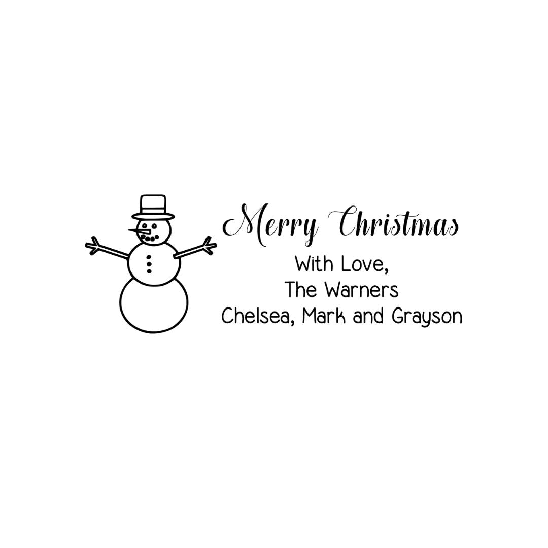 The Warners Christmas Address Stamp