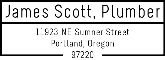 The Business - Return Address Stamp