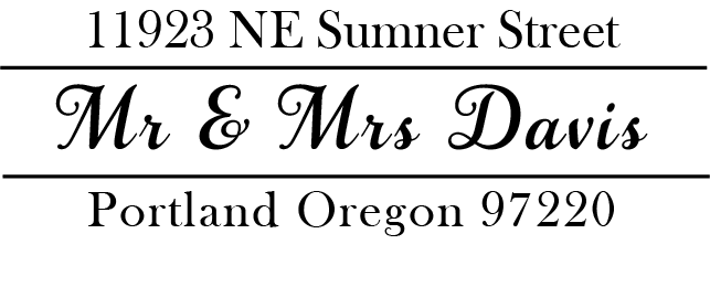The Davis - Return Address Stamp