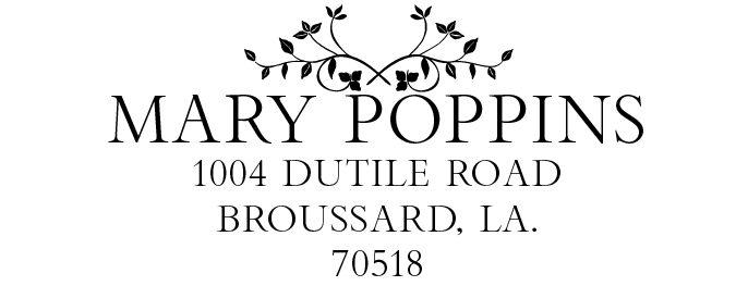 The Poppins - Return Address Stamp