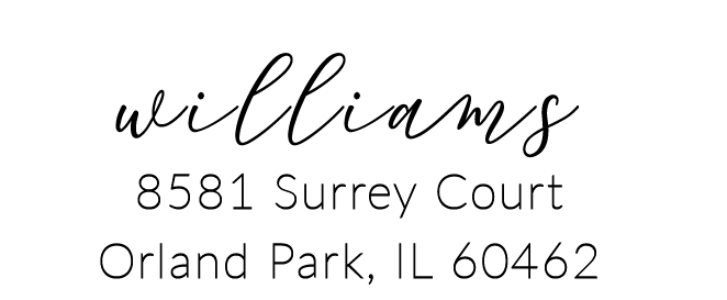 The Williams - Return Address Stamp